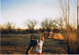 Jessica and Princess, One of Her Great Danes